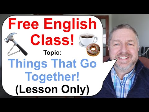 Free English Class! Topic: Things That Go Together! ☕🍩 (Lesson Only)