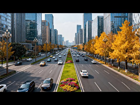 4K Driving the World’s Longest Urban Central Axis: Tianfu Avenue, Chengdu China 🚗