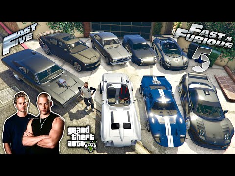 GTA 5 - Stealing Fast And Furious 5 Movie Cars with Franklin | (GTA V Real Life Cars #95)