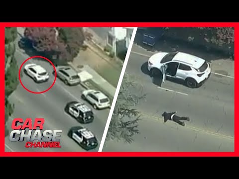 FULL CHASE: Suspect taken into custody after driving against traffic | Car Chase Channel