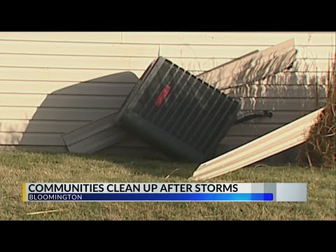 Bloomington tornado damage cleanup begins