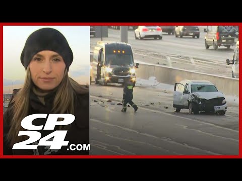 Northbound 410 closed after multi-vehicle collision leaves five injured