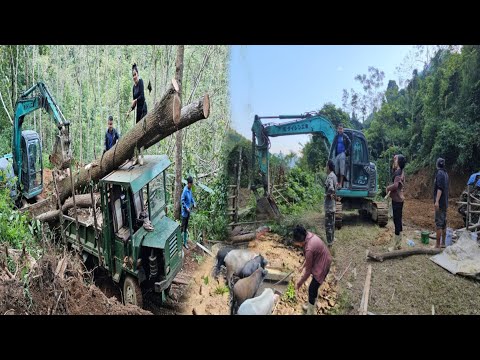 Farm. A farm construction project located in a small valley
