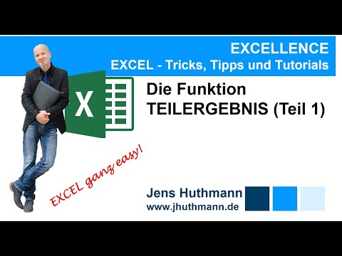 EXCEL - Funktion TEILERGEBNIS (Teil 1)