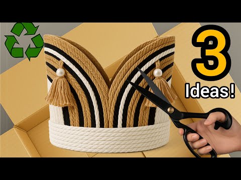 3 Magical Crafts with Jute Rope😍/Easy Home Decor Projects