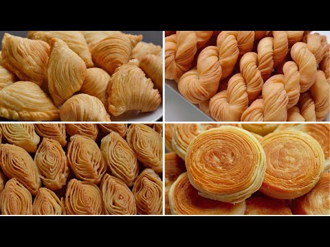 Tanpa Oven | 4 Resep Pastry Goreng Buatan Tangan Sederhana & Berlapis-lapis | Video Kompilasi