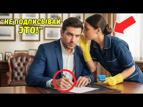 Бедная уборщица прошептала миллионеру: «НЕ ПОДПИСЫВАЙ ЭТО», и то, что он сделал, удивило всех