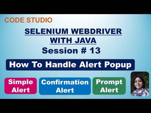 Selenium Webdriver with Java  in Hindi # 13 - How to Handle Alert popup | With Practical Example