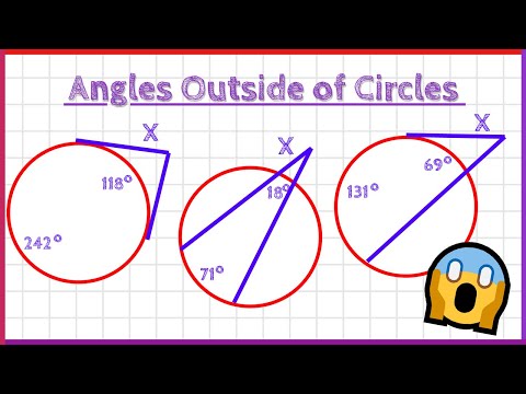 How to Find an Angle Outside of a Circle! (tangents and secants)