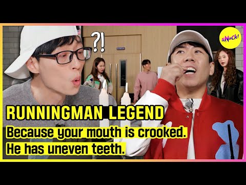 [RUNNINGMAN]  Because your mouth is crooked. He has uneven teeth.(ENGSUB)