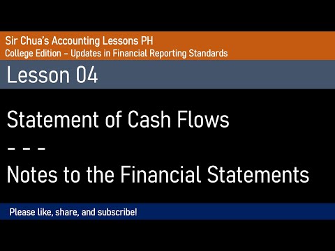 Statement of Cash Flows and Notes to Financial Statements