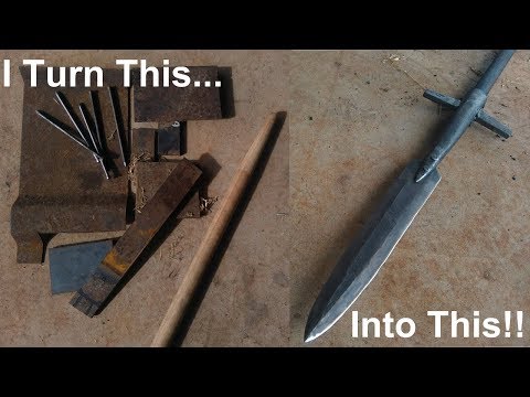 Making a Boar Spear out of Junk!!