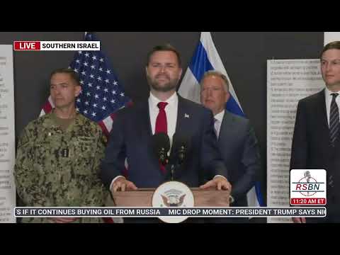 WATCH: Vice President JD Vance Holds a Press Conference in Israel - 10/21/25