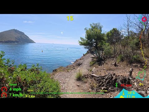 Ultimate Indoor Cycling Workout Cala Calitjàs to Mas Estela Selva de Mar Garmin 4K Video