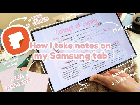 How I take aesthetic notes on my Samsung tab S9📝🎀+ Tips& tricks #samsung #samsungnotes #aesthetic