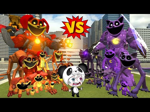 캣냅 군단과 도그데이 군단의 대규모 전투!! 타이탄 캣냅 vs 타이탄 도그데이!! 과연 승자는 누구?? 애니메이션 상황극 [꿈토이 꿀잼 리액션]