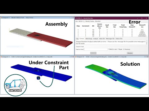 Convergence errors in Abaqus, Under Constraint Issue (Interactions in Abaqus Part - 05)