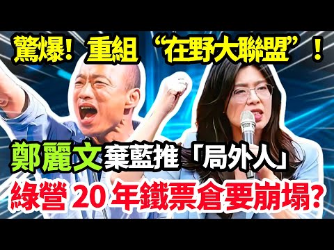 驚爆！鄭麗文重組 “在野大聯盟” 棄藍推「局外人」，綠營 20 年鐵票倉要崩塌？#鄭麗文