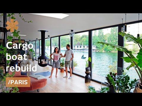 Turns abandoned cargo boat into modern home gem (before/after)