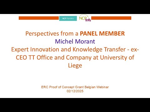 Dec 2025 – Michel MORANT (ERC Proof of Concept grant Panel member)