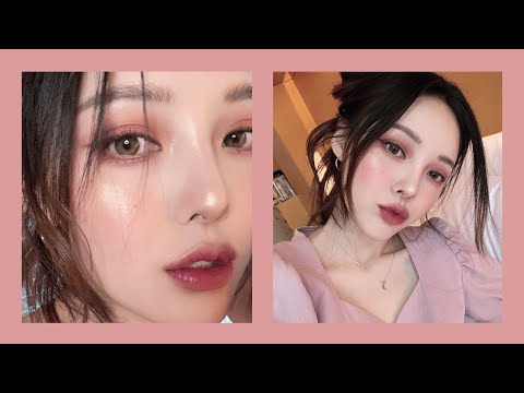 Pink Brown Makeup GRWM💕 (with sub) 분위기 있는 핑크 브라운 메이크업, 오랜만에 호텔 겟레디윗미!