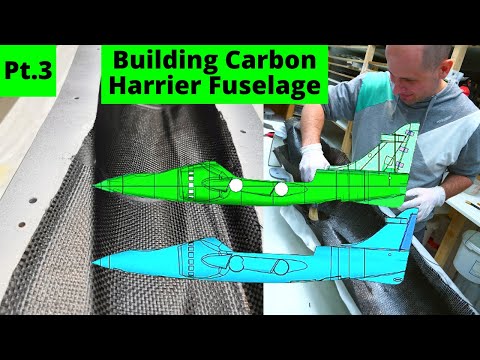 Laminating RC Harrier Jet | Carbon Fiber Composite Fuselage for Flight Testing