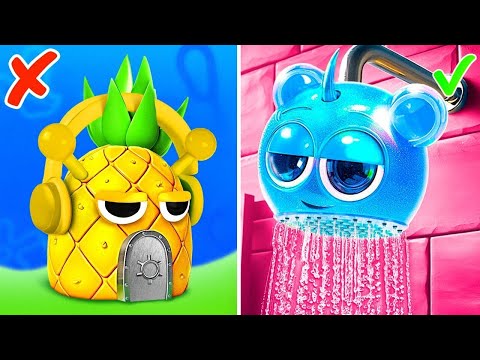 Help SpongeBob! π§½ Make an amazing miniature Bikini Bottom aquarium β DIY miniature!