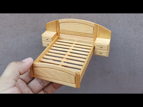 Como Hacer Una Cama Con Palitos De Helado - Cama Miniatura De Madera