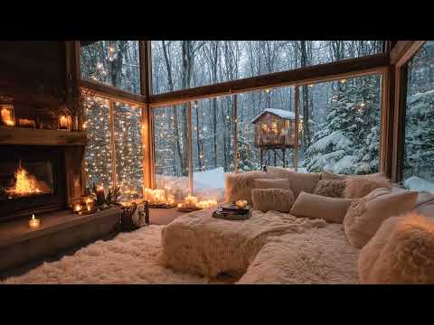 Winter Piano Sounds Combined With The Warmth Of A Cracking Fireplace To Relax And Unwind