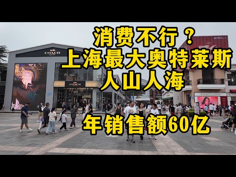 突然大量涌入！游客拖着行李箱来扫货！位置这么偏，却为何人气这么高？去年销售额超60亿。博主国庆节探访上海最大奥特莱斯商场，现场各个门店大排长龙，你会来逛吗？｜outlets｜shanghai tour