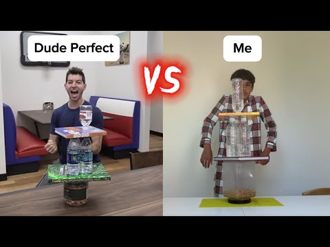 I Beat DUDE PERFECT’S Trick Shots!