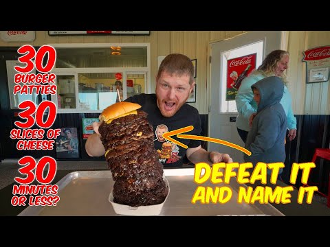 IF I CAN EAT THIS MASSIVE SMASH PATTY BURGER I'LL GET TO NAME IT!