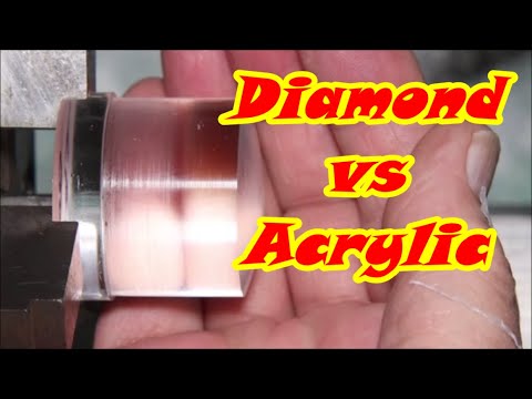 Diamond Insert Turning  Acrylic Rod in my small cnc lathe. Includes cuts with carbide insert