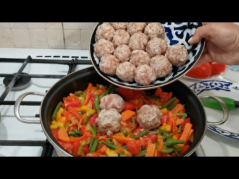 У вас есть ФАРШ ? Добавьте ОВОЩЕЙ и Приготовьте ОБЕД ДЛЯ ВСЕЙ СЕМЬИ !