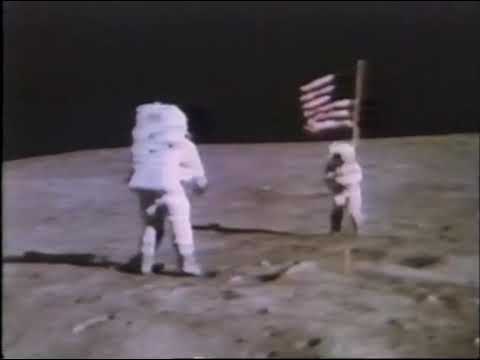 Apollo 16 - EVA 1 - Photos by the United States Flag