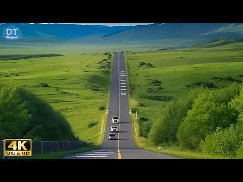 China's Top Driving Route Dada Line 4K HDR - Cruising the Rolling Vastness of Gongge Grassland