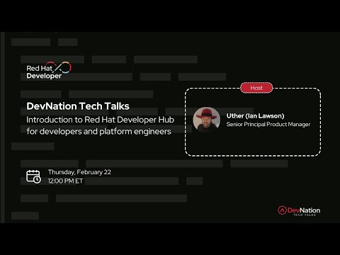Introduction to Red Hat Developer Hub for developers and platform engineers