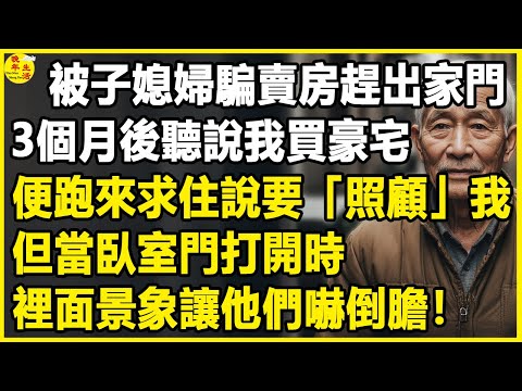 我72歲，被子媳婦騙賣房趕出家門，3個月後聽說我買豪宅，便跑來求住說要「照顧」我，但當臥室門打開時...#中老年生活 #為人處世 #生活經驗 #情感故事 #幸福人生 #上了年紀該明白的事