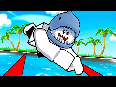 [로블록스] 수영장에서 가장 빠른 상어 인간이 나타났어요!! 최강의 인간들과 수영 대결을 펼쳐요!! (Swim Race Simulator) - 민또 경또 -