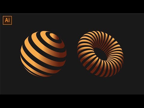 Striped 3D Shapes Tutorial | Adobe Illustrator