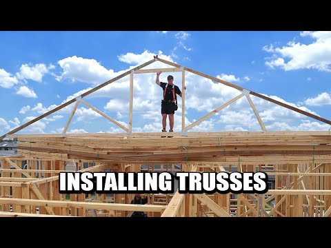 Installing 12 meter trusses with no crane