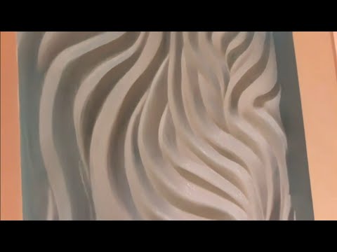 барельеф "ВОЛНЫ" из цементной шпаклёвки. Декоративная штукатурка своими руками. Способ нанесения.