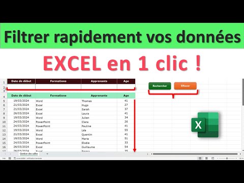 Excel : Filtrer rapidement vos données en un clic pour faciliter vos recherches 👍