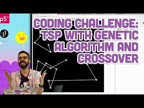 Coding Challenge #35.5: TSP with Genetic Algorithm and Crossover