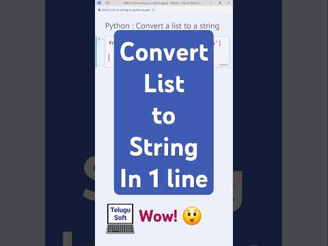 Python Trick: Convert List to String in Just ONE Line! 😍🚀 #python #coding #shorts #telugu