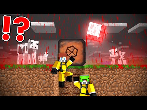 DEADLY BLOOD RAIN vs Doomsday Bunker in Minecraft - Maizen JJ and Mikey