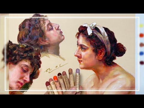 Oil Pastel Demo | Portrait Drawing Practice | Art Process Video
