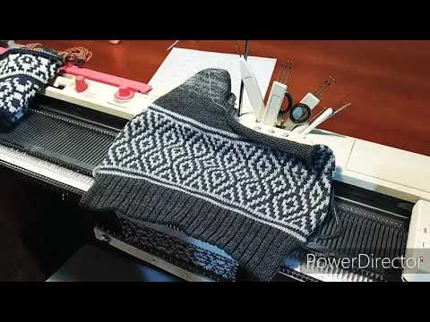 Lazy jacquard on any knitting machine.