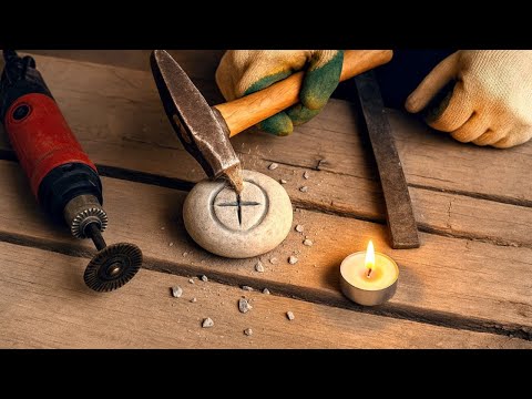 How to Make an Expensive Stone Art Object with a Simple Mini Drill | DIY Luxury Decor Anyone Can Do