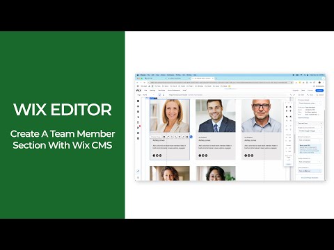 Wix CMS | Create A Dynamic Team Members Section | Wix Editor